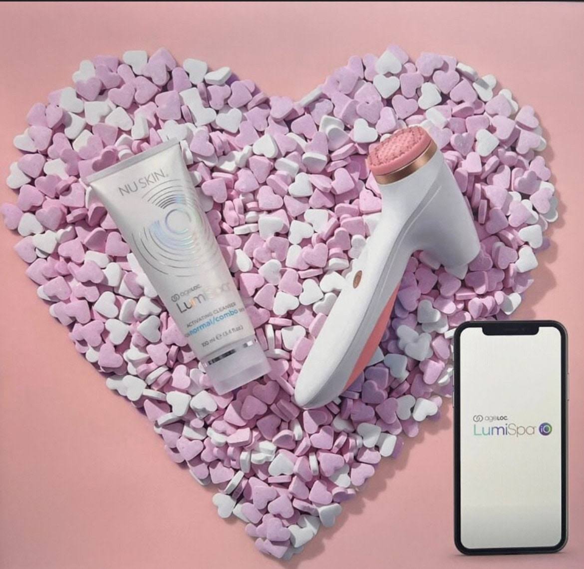 Nu Skin LumiSpa Rose Gold Beauty Device and Collagen Kit