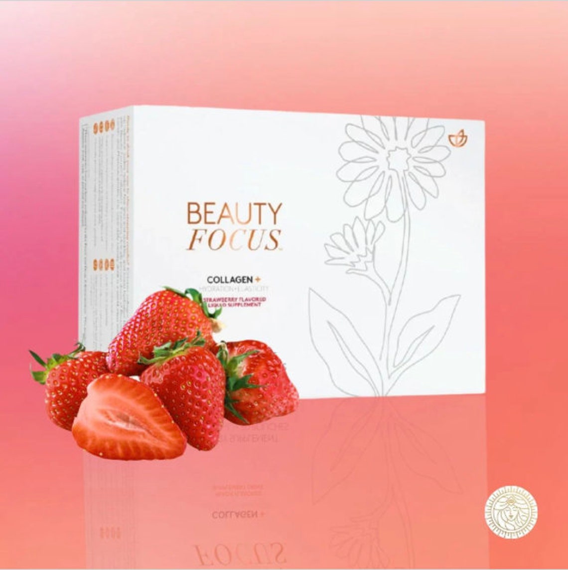 Nu Skin Liquid Collagen+ (Strawberry or Peach) Anti-aging Collagen Supplement