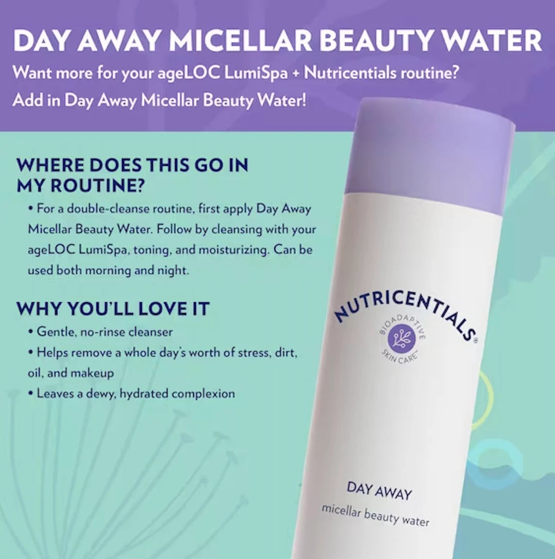 Nu Skin Nutricentials Day Away Micellar Beauty Water