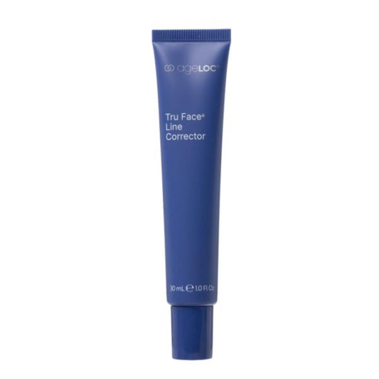 Blue tube of Tru Face Line Corrector by ageLOC on a white background