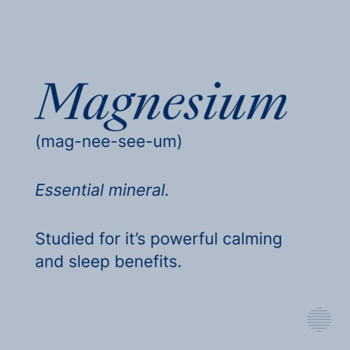 Definition of magnesium with a blue background