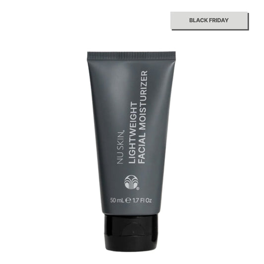 Tube of Nu Skin Lightweight Facial Moisturizer on a white background with 'Black Friday' label.