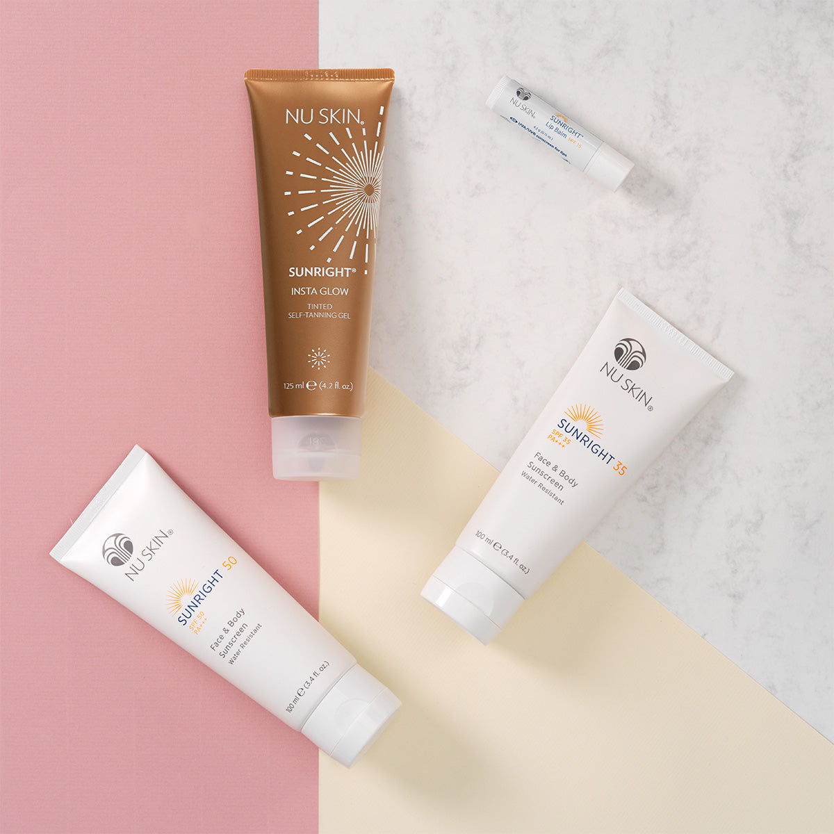 Nu Skin Sunlight Instaglow and Sunright