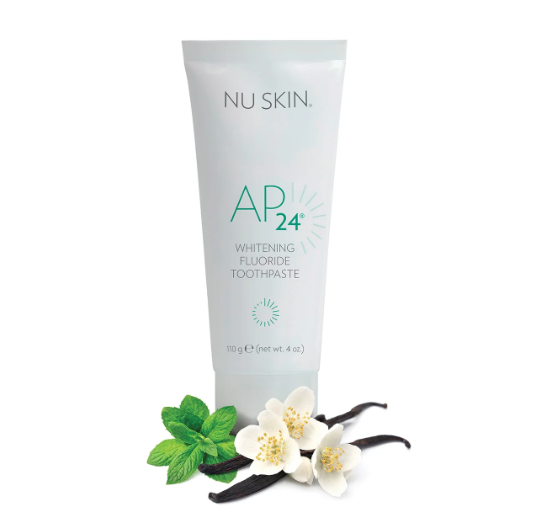 Nu Skin AP 24 Pasta de dientes blanqueadora con flúor vainilla y menta 