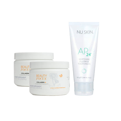 Nu Skin Beauty Focus Powder Collagen+ Citrus flavour Anti-aging Collagen Supplement + FREE GIFT