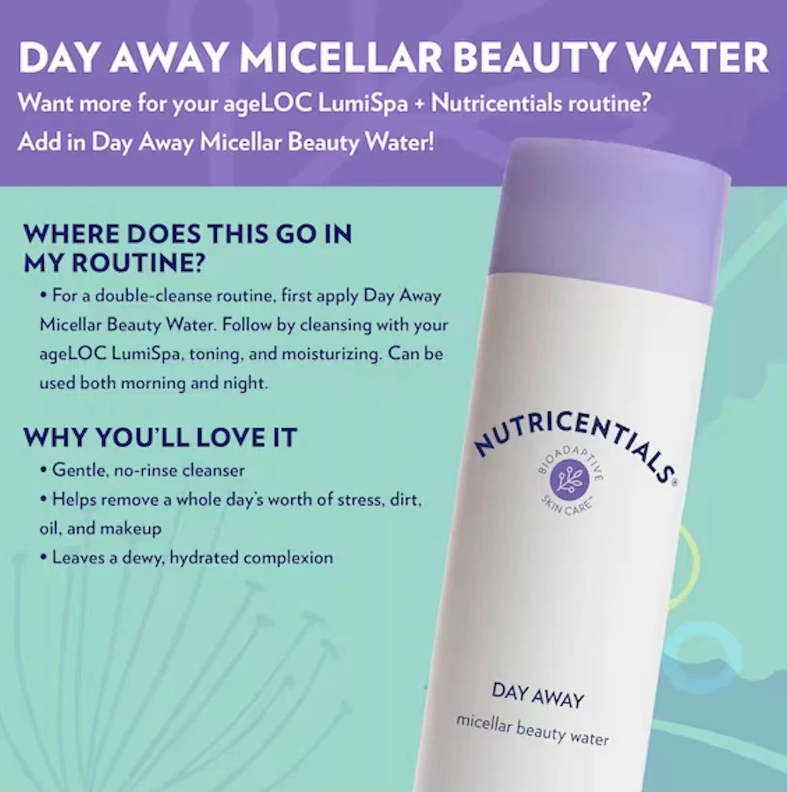 Nu Skin Nutricentials Day Away Micellar Beauty Water